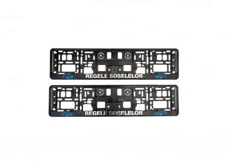 Accesorii Autoturisme - Set 2 Suporti numar inmatriculare 3D “REGELE SOSELELOR”