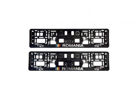 Accesorii Autoturisme - Set 2 suporti numar inmatriculare 3D “ROMANIA”