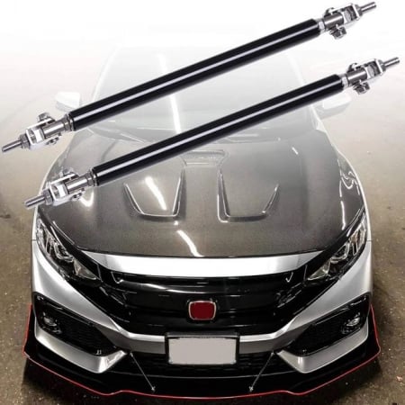 Set 2 bare din Aluminiu reglabile pentru Consolidare Spoiler, lungime 15cm, carbon [6]