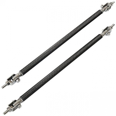 Accesorii Autoturisme - Set 2 Tije din Aluminiu reglabile pentru Consolidare Spoiler, lungime 10cm, CARBON
