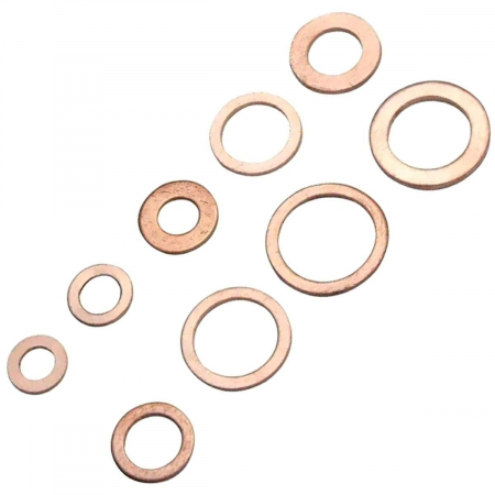 Set 200 de șaibe din cupru, 9 dimensiuni diferite, pentru buson baie de ulei sau alte reparatii [1]