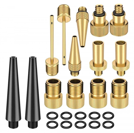 Depanare auto - Set 24 piese, diuze, adaptoare si ace pentru pompa sau compresor, AVX-AG414C