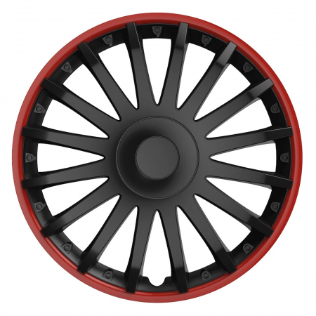 Accesorii Autoturisme - Set 4 capace roti model CRISTAL 15" - RED & BLACK