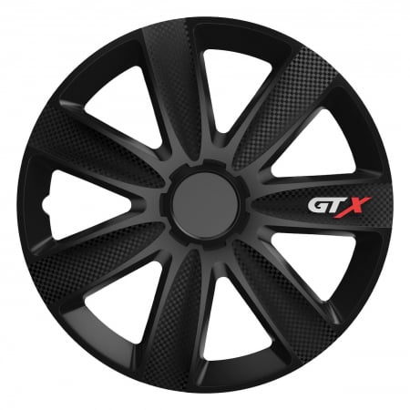Accesorii Autoturisme - Set 4 capace roti model GTX 14" - CARBON & BLACK