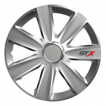 Accesorii Autoturisme - Set 4 capace roti model GTX 17" - CARBON & SILVER
