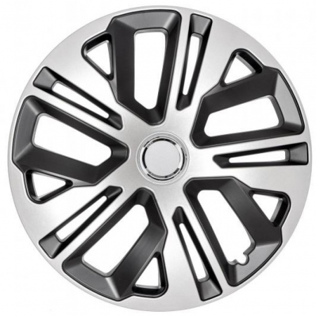 Accesorii Autoturisme - Set 4 capace roti model Raven II, 16 inch, cu inel cromat