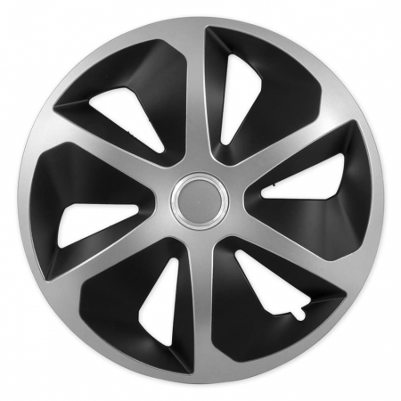 Accesorii Autoturisme - Set 4 capace roti model Rocco II, 14 inch, cu inel cromat