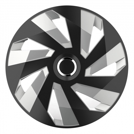 Accesorii Autoturisme - Set 4 capace roti model VECTOR RC 14" - SILVER & BLACK