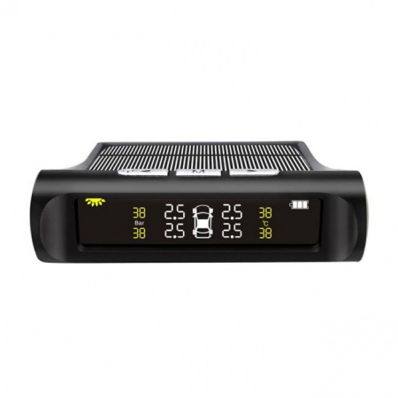 Set 4 senzori de presiune si temperatura anvelope cu afisaj LCD si incarcare Solara, AVX-AG678 [5]
