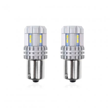 Iluminat Auto - Set becuri auto cu LED CANBUS P21 R5W- R10W 22 SMD Alb 12V, 24V