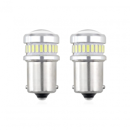 Iluminat Auto - Set becuri auto cu LED CANBUS P21 R5W/R10W 30 SMD Alb 12V/24V