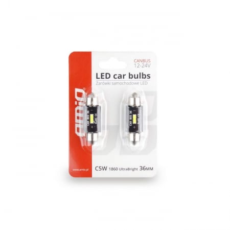 Set becuri auto cu LED CANBUS sofit C5W 1 SMD 36mm Alb 12/24V [1]