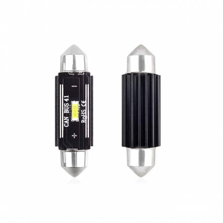Iluminat Auto - Set becuri auto cu LED CANBUS sofit C5W 1 SMD 41mm Alb 12/24V