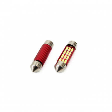 Iluminat Auto - Set becuri auto cu LED CANBUS sofit C5W 12 SMD 39mm Alb 12/24V