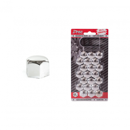 Accesorii Autoturisme - Set capace prezoane 17 mm, culoare Crom