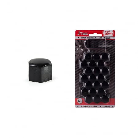 Accesorii Autoturisme - Set capace prezoane 17 mm, culoare Negru