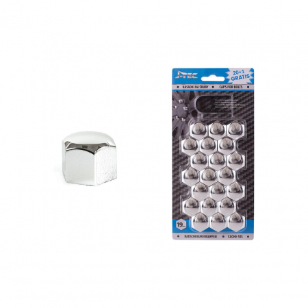Accesorii Autoturisme - Capace prezoane 19 mm, culoare Crom
