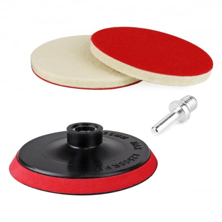 Hobby - Set de lustruit Felt Car cu doua tampoane + disc 125 mm + adaptor M14