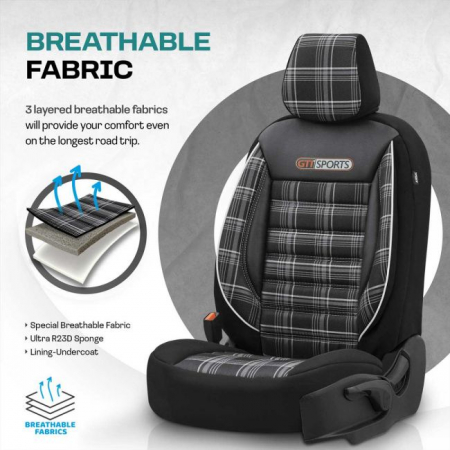 Set huse scaun auto PREMIUM, Universale, fractionate, OTOM GTI SPORT 807 [6]