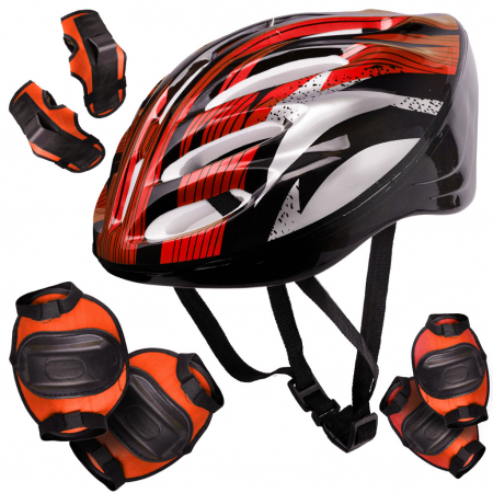 Accesorii Biciclete - Set Protectie pentru copii, 7 piese, model BIKE, culoare Rosie