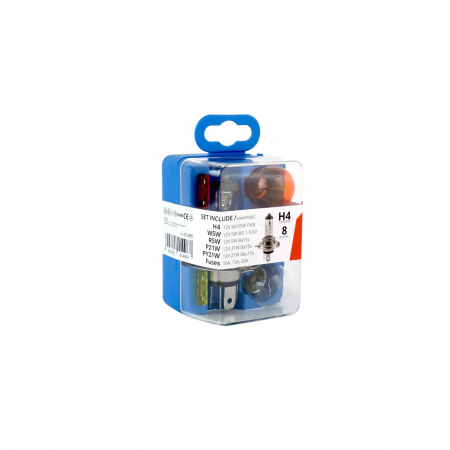 Accesorii Autoturisme - Set rezerva becuri si sigurante 8 buc H4