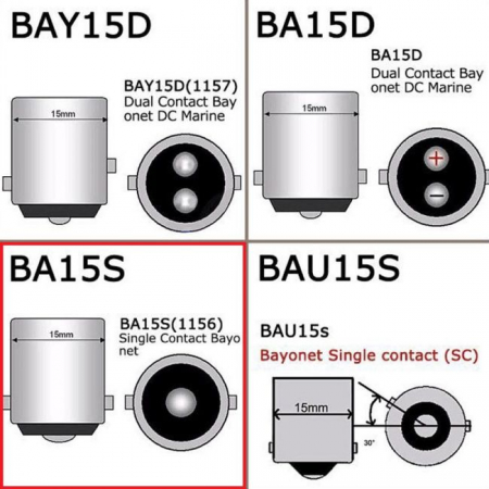 Sirena de mers inapoi cu bec LED 12V, BA15S [1]
