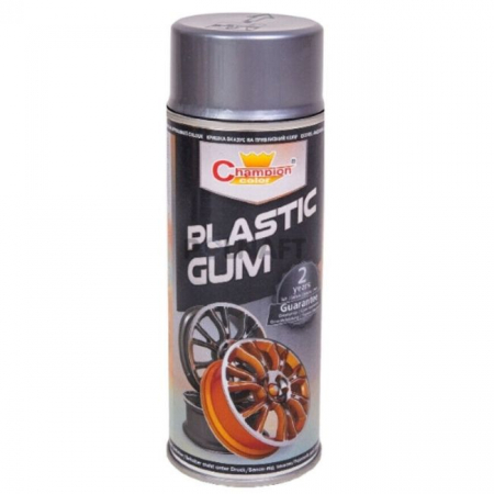 Spray vopsea cauciucata argintie pentru jante, 400ml Champion Color [2]