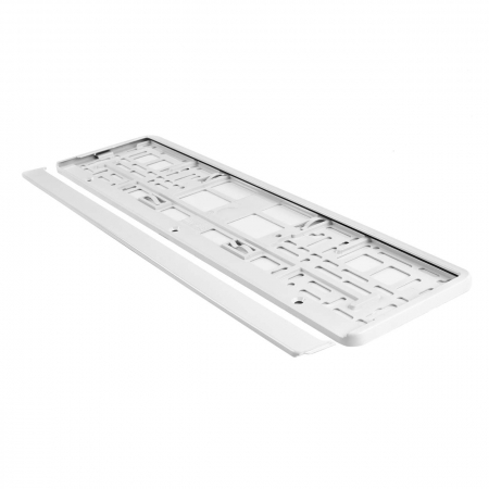 Suport numar inmatriculare din plastic, calitate Premium, culoare ALBA [2]