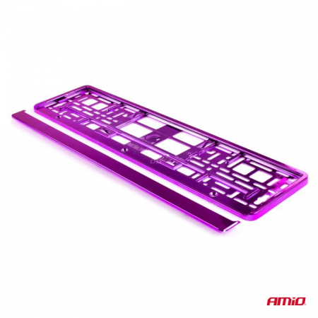Suport numar inmatriculare VIOLET din plastic, calitate Premium [2]