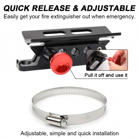 Suport universal pentru Extinctor, Stingator, cu prindere pe rollbar sau cabina, destinatie ATV, SSV, UTV, Off-Road [3]