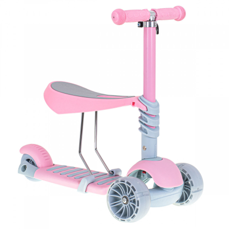 Accesorii Biciclete - Tricicleta + Trotineta + Skateboard (3in1) roti iluminate LED - ROZ