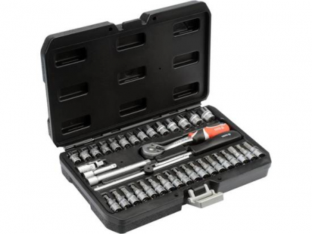 Scule service - Trusa chei tubulare + antrenor clichet , 38 Buc, 1/4'', CR-V