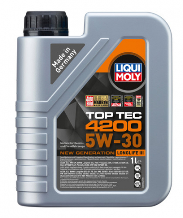 Ulei auto 5W30 - Ulei de motor Liqui Moly Top Tec 4200 5W-30 1 litru