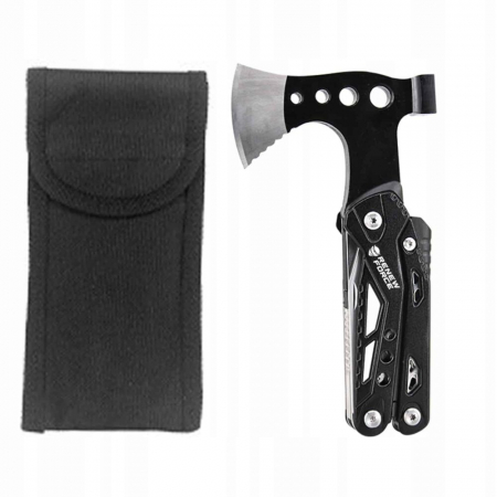Unealta de supravietuire 17-in-1, model "Black Axe Multi-tool" pentru camping, calatorii, offroad, ATV, SSV [2]