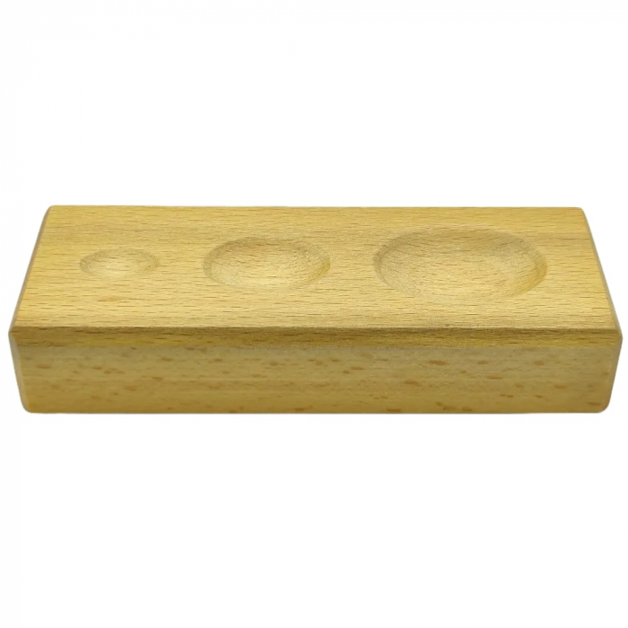 Bloc formare plat din lemn cu 3 cavitati ovale [3]