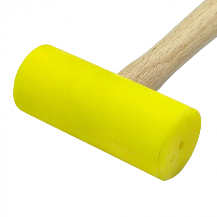 Ciocan cap rotund din nylon si maner oval din lemn [4]