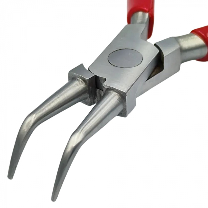 Cleste spit curbat cu arc, falci rotunde, 140mm [3]