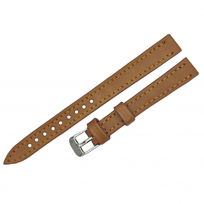 Curea ceas dama piele naturala maro deschis, neteda, 10-12mm [2]