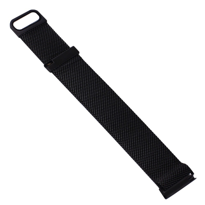Curea ceas metalica, model milanez, neagra, bucla magnetica, 18-22mm [2]