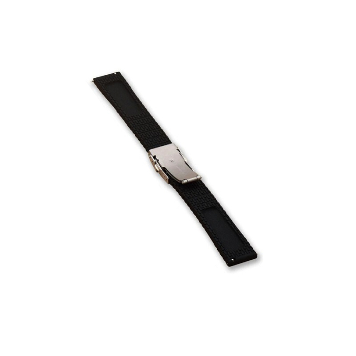 Curea ceas neagra silicon catarama deployant 18-24mm [2]