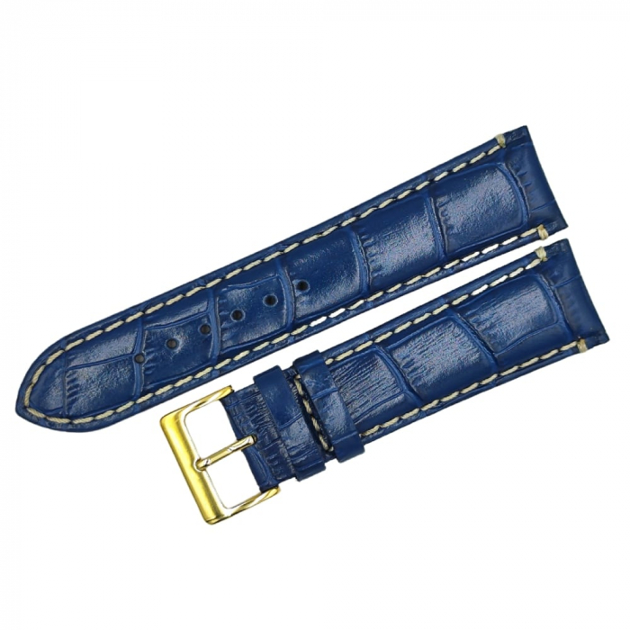 Curea ceas piele naturala croco bleumarin [2]