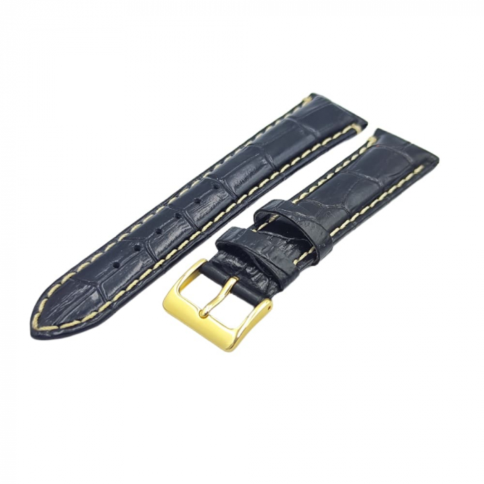 Curea ceas piele naturala croco neagra [2]