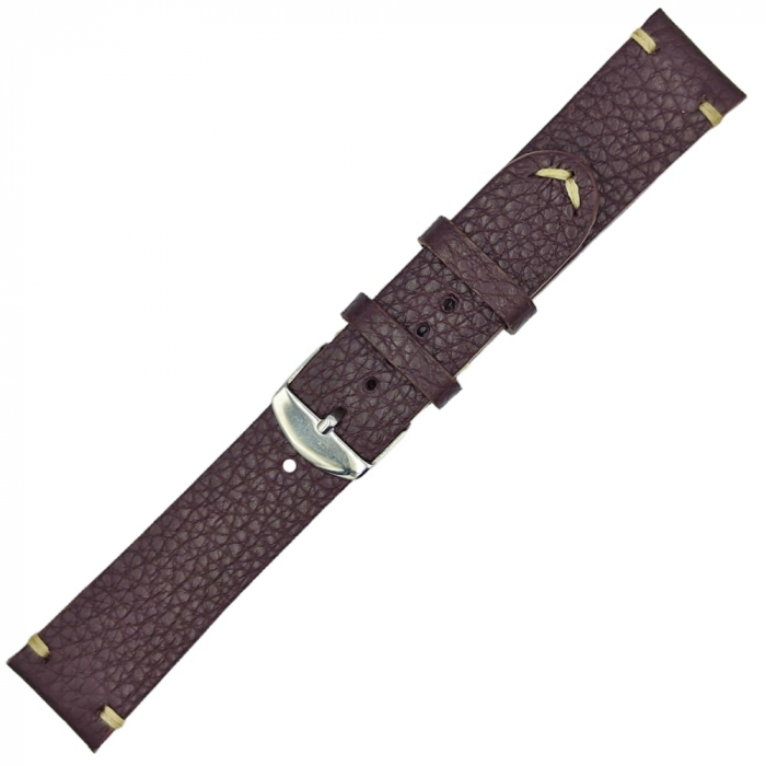 Curea ceas piele naturala maro HandMade, 18-24mm [3]