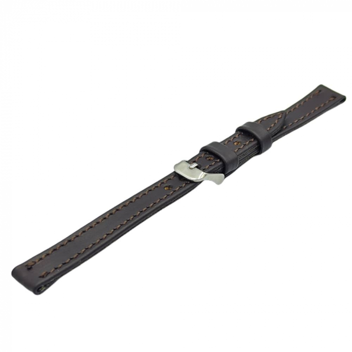 Curea ceas dama piele naturala maro, neteda, 10-12mm [3]