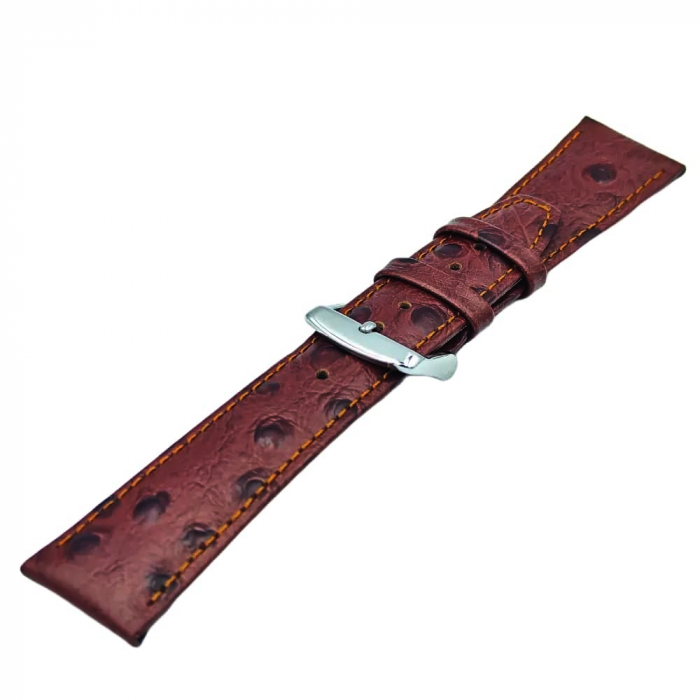 Curea ceas piele naturala textura strut, maro [3]