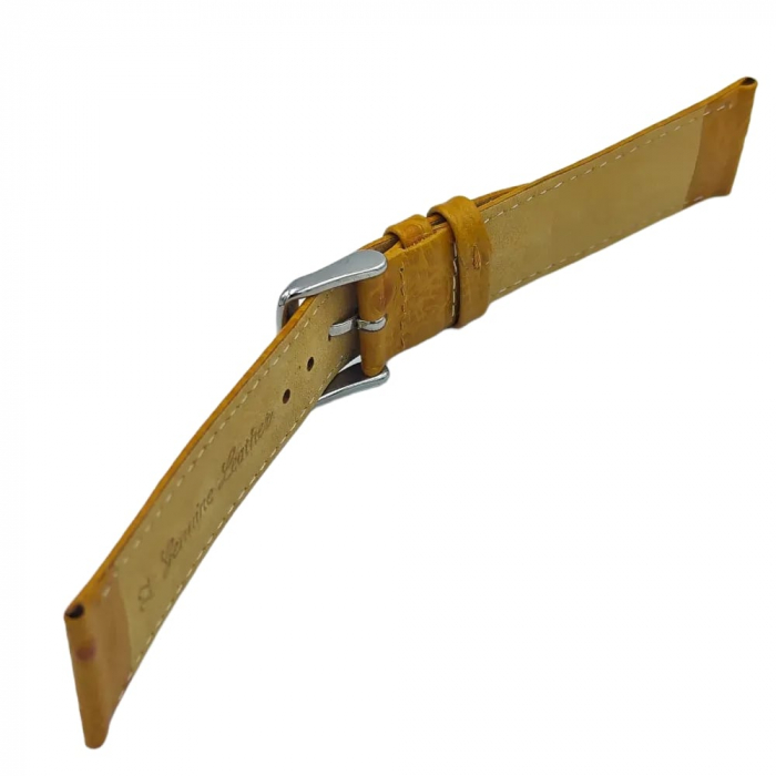 Curea ceas piele naturala textura strut, maro deschis [8]