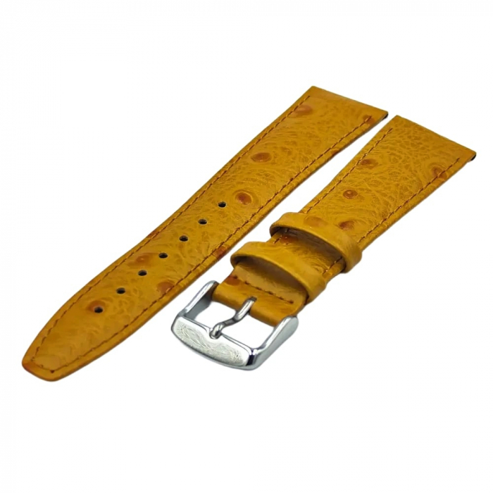 Curea ceas piele naturala textura strut, maro deschis [2]