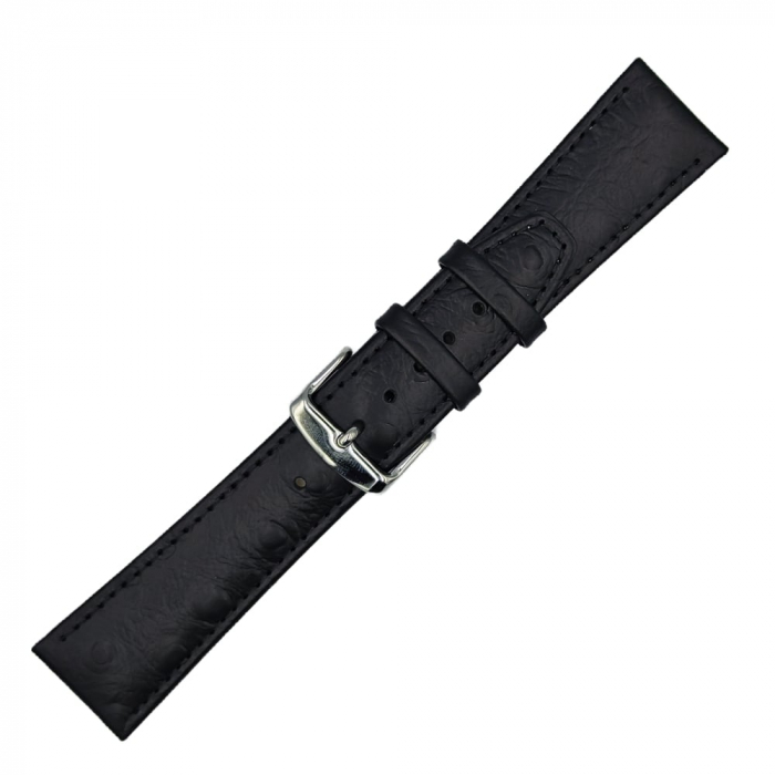 Curea ceas piele naturala textura strut, neagra [3]