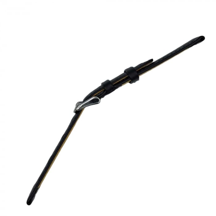 Curea ceas piele naturala textura strut, neagra [4]