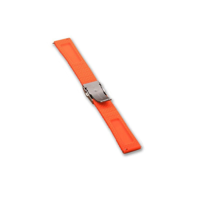 Curea ceas portocalie silicon catarama deployant 18-24mm [2]